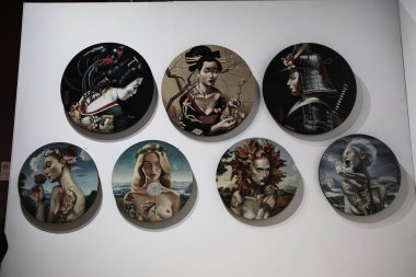 Madrid 'deki Modern Sanat Salonu SAM en el Palacio yolcu gemileri, 4 Mart 2024 İspanya