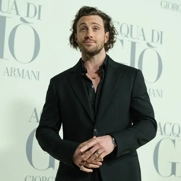 stock image Aaron Taylor Johnson attends the Madrid photocall for 