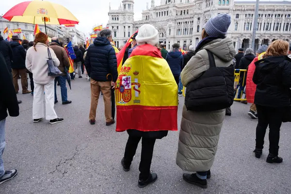 Mehrere Personen Während Einer Kundgebung Die Den Rücktritt Von Pedro — Stockfoto