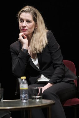 İsveçli soprano Malin Bystrom, The Human Voice / The Silence at the Teatro Real operasının sunumu sırasında 11 Mart 2024 İspanya