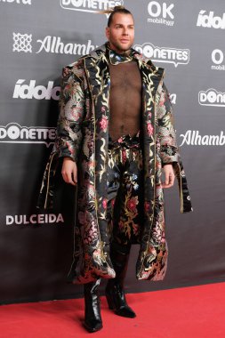 Duardo Navarrete, İdolo Ödülleri 2024 tarihli fotoğraf çekiminde Principe Pio Tiyatrosu 'nda 14 Mart 2024 tarihinde Madrid' de poz verdi.