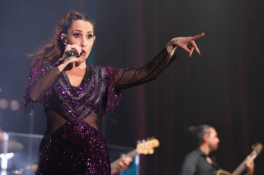 Şarkıcı Malu, İspanya 'nın Madrid şehrinde 19 Mart 2024 tarihinde Circo Price' da konser verdi..