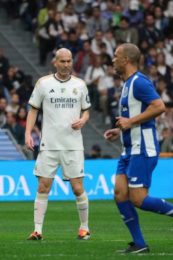 Zinedine Zidane, Real Madrid ile FC Porto arasında oynanan Corazon Classic 2024 yardım maçı sırasında Madrid 'deki Santiago Bernabeu Stadyumu' nda 23 Mart 2024 tarihinde oynanacak.