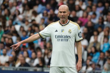 Zinedine Zidane, Real Madrid ile FC Porto arasında oynanan Corazon Classic 2024 yardım maçı sırasında Madrid 'deki Santiago Bernabeu Stadyumu' nda 23 Mart 2024 tarihinde oynanacak.