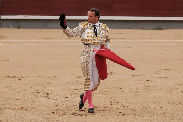 Stierenvechter Antonio Ferrera Tijdens Het Stierengevecht Van Corrida Toros Domingo — Stockfoto