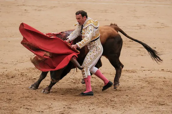 Bullfighter Antonio Ferrera Bullfight Corrida Toros Domingo Ramos Toros Plaza — Stock Photo, Image