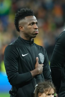 İspanya ile Brezilya arasında 26 Mart 'ta Madrid' deki Santiago Bernabeu Stadyumu 'nda oynanan dostluk karşılaşmasında Brezilyalı Vini Jr.