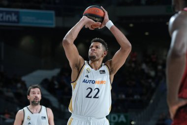 Real Madrid 'den Edy Tavares, Real Madrid ve BAXI Manresa arasında oynanan ACB Ligi karşılaşmasında 31 Mart 2024 tarihinde İspanya' nın başkenti Madrid 'de oynanan WiZink Center' da maç yaptı..