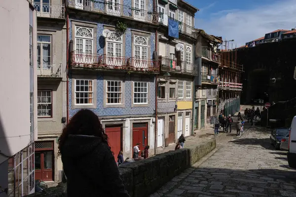 Vista Del Barrio Barredo Centro Histórico Oporto Abril 2024 Portugal —  Fotos de Stock