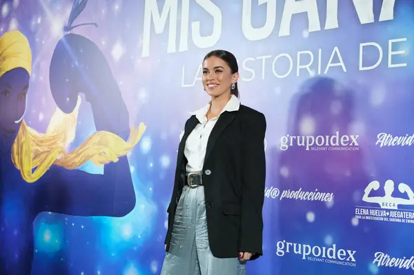 罗西奥 卡马乔出席了2024年4月3日在西班牙马德里举行的 Mis Ganas Ganan 马德里首映式 — 图库照片