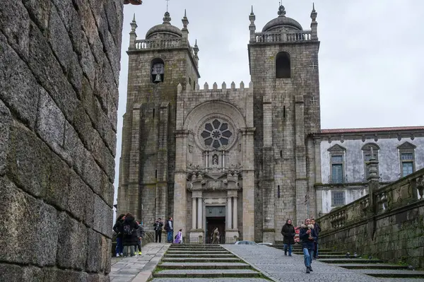 Catedral Oporto Porto Una Iglesia Católica Situada Centro Histórico Ciudad — Foto de Stock