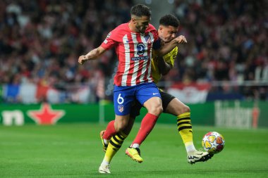 UEFA Şampiyonlar Ligi sırasında Atletico de Madrid 'den Koke, Madrid' den At Madrid ve Borussia Dortmund arasında 10 Nisan 2024 tarihinde Madrid İspanya 'da kuruldu.. 