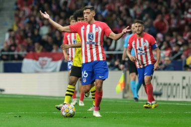 UEFA Şampiyonlar Ligi sırasında Atletico de Madrid 'den Koke, Madrid' den At Madrid ve Borussia Dortmund arasında 10 Nisan 2024 tarihinde Madrid İspanya 'da kuruldu.. 