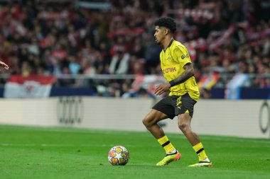 UEFA Şampiyonlar Ligi sırasında Borussia Dortmund 'dan Ian Maatsen, Madrid' den Borussia Dortmund arasında, 10 Nisan 2024 'te Madrid' de İspanya 'da.. 