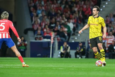 Mats Hummels  of Borussia Dortmund during the UEFA Champions League,  between At Madrid and Borussia Dortmund in Metropolitano Stadium on April 10, 2024 in Madrid Spain.  clipart