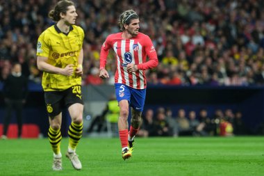 Atletico de Madrid 'den Rodrigo De Paul, UEFA Şampiyonlar Ligi sırasında Madrid ve Borussia Dortmund arasında, 10 Nisan 2024 tarihinde Madrid' de İspanya 'nın başkenti Madrid' de mücadele etti.. 
