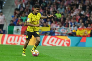 UEFA Şampiyonlar Ligi sırasında Borussia Dortmund 'dan Ian Maatsen, Madrid' den Borussia Dortmund arasında, 10 Nisan 2024 'te Madrid' de İspanya 'da.. 