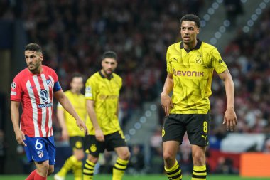 Borussia Dortmund takımından Felix Nmecha UEFA Şampiyonlar Ligi sırasında Madrid ve Borussia Dortmund arasında 10 Nisan 2024 'te Madrid' de İspanya 'da mücadele etti.. 