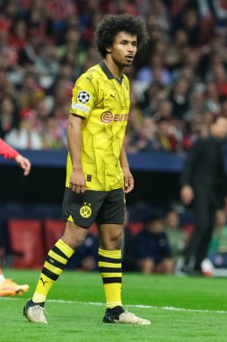 UEFA Şampiyonlar Ligi sırasında Borussia Dortmund takımından Karim Adeyemi, Madrid ve Borussia Dortmund arasında, 10 Nisan 2024 tarihinde Madrid 'de İspanya' nın başkenti. 