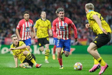 Atletico de Madrid 'den Rodrigo De Paul, UEFA Şampiyonlar Ligi sırasında Madrid ve Borussia Dortmund arasında, 10 Nisan 2024 tarihinde Madrid' de İspanya 'nın başkenti Madrid' de mücadele etti.. 