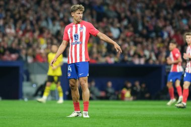 UEFA Şampiyonlar Ligi sırasında Atletico de Madrid 'den Marcos Llorente, Madrid' den Borussia Dortmund arasında, 10 Nisan 2024 'te Madrid' de İspanya 'da kuruldu.. 
