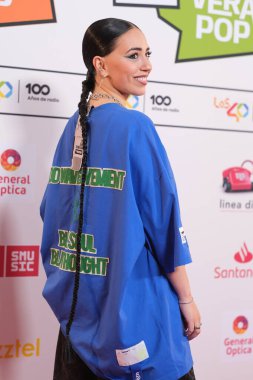 Carla flila, İspanya 'nın Madrid şehrinde 12 Nisan 2024' te WiZink Center 'daki Los40 Primavera Pop konserine katıldı.. 