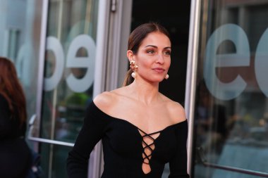 Hiba Abouk, 13 Nisan 2024 'te İspanya' nın Madrid şehrinde Wizink Center 'da Isabel Pantoja' nın gösterilerine katıldı..