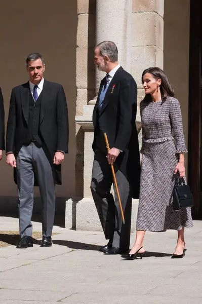 Rei Felipe Espanha Rainha Letizia Espanha Participam Prêmio Literatura Miguel — Fotografia de Stock
