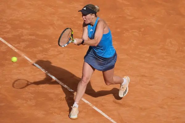 stock image Caroline Wozniacki of Denmark during the match on Day Two of the Mutua Madrid Open at La Caja Magica on April 24, 2024 in Madrid, Spain.