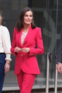 İspanya Kraliçesi Letizia, 26 Nisan 2024 tarihinde İspanya 'nın Madrid şehrinde düzenlenen Barcelona ve Albertville 1992 Olimpiyat Oyunları' na katılımıyla ilgili bir anma eylemine katılıyor..