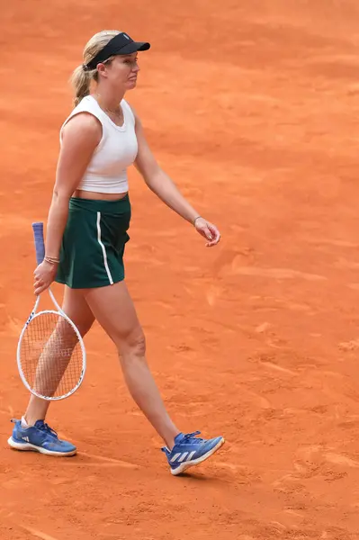 Danielle Collins 2024 Wta Tour Madrid Open Teniszmérkőzés Harmadik Fordulójában — Stock Fotó