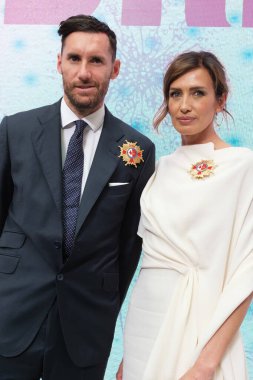 Nieves Alvarez, Dos de Mayo Nişanı 'nın sunumu sırasında, Real Casa de Correos' ta, 2 Mayıs 2024 tarihinde Madrid, İspanya.