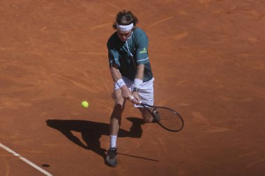 Andrey Rublev, Erkekler Tekler yarı final karşılaşmasında Taylor Fritz 'e karşı La Caja Magica' da oynanan Mutua Madrid Açık 11..