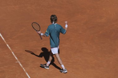 Andrey Rublev, Erkekler Tekler yarı final karşılaşmasında Taylor Fritz 'e karşı La Caja Magica' da oynanan Mutua Madrid Açık 11..