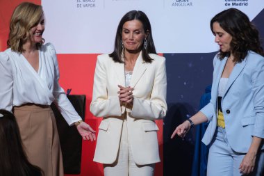 İspanya Kraliçesi Letizia, İspanya 'nın Madrid kentinde 7 Mayıs 2024 tarihinde Real Casa de Correos' ta düzenlenen 
