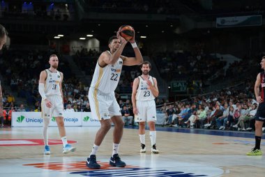 Real Madrid ve Baskonia arasında oynanan karşılaşmada Real Madrid oyuncusu Edy Tavares - Liga Endesa, WiZink Center 'da 12 Mayıs 2024 tarihinde İspanya' nın başkenti Madrid 'de oynanmıştır.