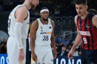 Real Madrid ve Baskonia arasında oynanan maçta Real Madrid 'li Guerschon Yabusele oyuncusu Liga Endesa, 12 Mayıs 2024 tarihinde İspanya' nın başkenti Madrid 'de WiZink Center' da oynanmıştır.