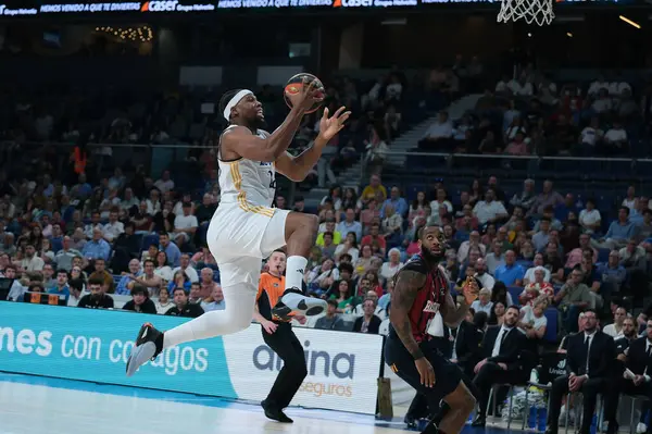 stock image Guerschon Yabusele  player of Real Madrid during the match between Real Madrid and Baskonia - Liga Endesa at WiZink Center on May 12, 2024 in Madrid, Spain