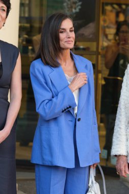 İspanya Kraliçesi Letizia, 23 Mayıs 2024 'te İspanya' nın Madrid kentine 