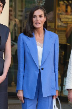 İspanya Kraliçesi Letizia, 23 Mayıs 2024 'te İspanya' nın Madrid kentine 