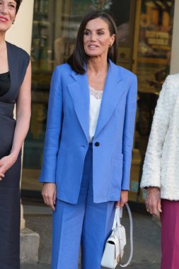 İspanya Kraliçesi Letizia, 23 Mayıs 2024 'te İspanya' nın Madrid kentine 