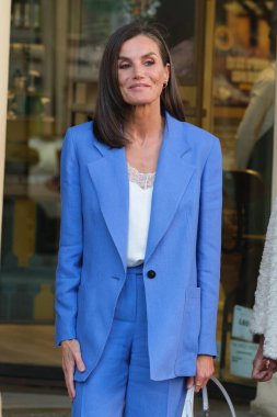 İspanya Kraliçesi Letizia, 23 Mayıs 2024 'te İspanya' nın Madrid kentine 