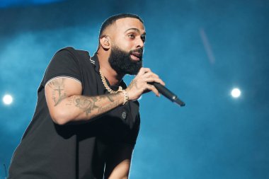 Porto Rikolu şarkıcı Eladio Carrion, 25 Mayıs 2024 tarihinde İspanya 'nın Madrid şehrinde gerçekleştirilen Wizink Center' da Sol Maria Tour sırasında sahne aldı.