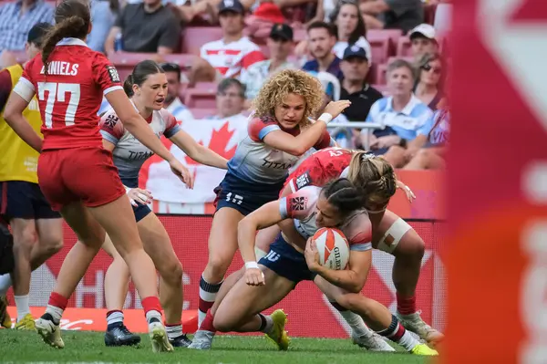 stock image the HSBC Rugby SVNS Series match played between  at Civitas Metropolitano stadium on June 01, 2024 in Madrid, Spain