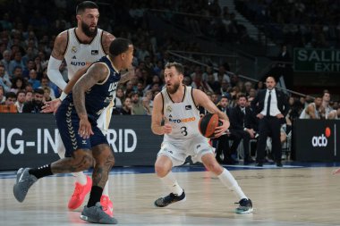 Rudy Fernndez  of Real Madrid during  Liga ACB Endesa Final basketball match played between Real Madrid and UCAM Murcia at Wizink Center  on June 10, 2024, in Madrid Spain clipart