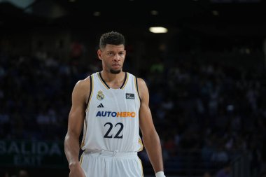 Real Madrid 'den Edy Tavares Liga ACB Endesa Final maçında Real Madrid ile UCAM Murcia arasında 10 Haziran 2024 tarihinde Madrid, İspanya' da oynandı.. 