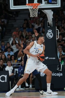 Real Madrid 'den Edy Tavares Liga ACB Endesa Final maçında Real Madrid ile UCAM Murcia arasında 10 Haziran 2024 tarihinde Madrid, İspanya' da oynandı.. 