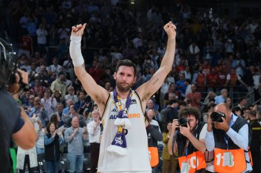 Rudy Fernndez  of Real Madrid during  Liga ACB Endesa Final basketball match played between Real Madrid and UCAM Murcia at Wizink Center  on June 10, 2024, in Madrid Spain clipart