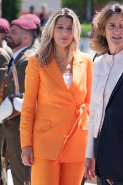 İkinci Başkan Yardımcısı Yolanda Diaz, 13 Haziran 2024 tarihinde İspanya 'nın Madrid kentinde, Moncloa kompleksindeki Türkiye Cumhuriyeti Devlet Başkanı ile yaptığı görüşmede,