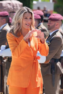 İkinci Başkan Yardımcısı Yolanda Diaz, 13 Haziran 2024 tarihinde İspanya 'nın Madrid kentinde, Moncloa kompleksindeki Türkiye Cumhuriyeti Devlet Başkanı ile yaptığı görüşmede,